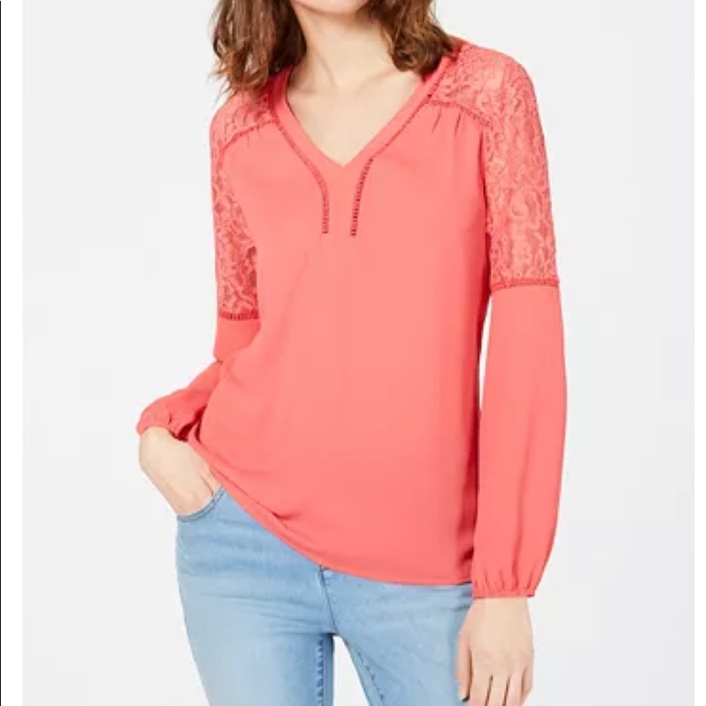 bohemian style blouson lace woven top
